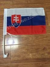 Bandera de Eslovaquia para ventana de coche, Bandera de alta calidad 100D con mástil, Envío Gratis, 30x45cm 2024 - compra barato