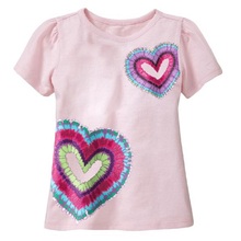 Ropa rosa para niñas, camisetas de verano con corazones brillantes, Tops de algodón, 100%, 2020 2024 - compra barato