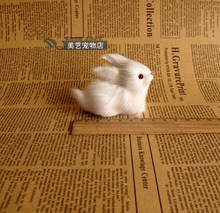 mini simulation rabbit toy lifelike small rabbit model ,home decoration about 7x4x5cm 2024 - buy cheap