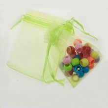 10*15cm 50pcs Light Green Gift Bags For Jewelry/wedding/christmas/birthday Yarn Bag With Handles Packaging Organza Bags 2024 - buy cheap