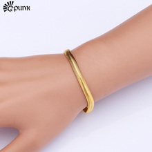 Rock Bracelet Fashion New Classic Gold color  / Stainless Steel Snake Chunky Bracelet Jewelry For Men (VITO H5554) 2024 - buy cheap