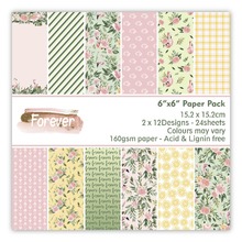 DIY Forever style Scrapbooking paper pack of 24 sheets handmade craft paper craft Background pad 1292 2024 - buy cheap