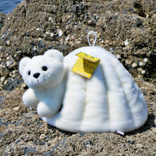 Marine animal cute polar bear 18cm Plush toy in snowhouse 30cm toy birthday gift 0504 2024 - buy cheap