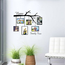 Family Tree Custom Name Vinyl Wall Sticker Photo Frame Creative Personalized Wall Decals For Home Living Room Decoration 2024 - buy cheap