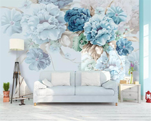 Beibehang-papel tapiz 3d personalizado, mural de peonía fresca pintada a mano, jardín de flores, sala de estar, Fondo de TV, pared, papel tapiz 3d, tapeta 2024 - compra barato
