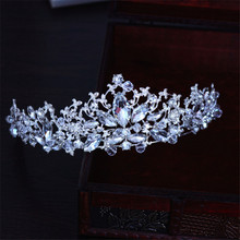 7 Style Luxury Pearl Crystal Tiaras And Crowns Women Girls Hair Jewelry Bridal Tiara King Crown Wedding Hair Accessories 2024 - buy cheap