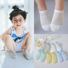 10pc/lot(5 Pairs) Summer Baby Socks Mesh Thin Cotton Short Socks Newborn Girls Boys Breathable Boat Socks 2024 - buy cheap
