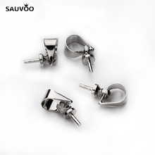 SAUVOO 100pcs/lot Sliver Tone Stainless Steel Jewelry Pinch Bails Clasps Connectors for Pendants DIY Jewelry Making Materials 2024 - buy cheap