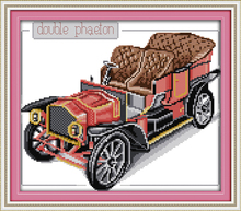 Red car (2) cross stitch kit cartoon 14ct 11ct count print canvas stitching embroidery DIY handmade needlework 2024 - buy cheap