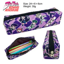 IVYYE 1PCS JoJo's Bizarre Anime Cosmetics Bags Canvas Zipper School Pencil Case Storage Pen Bag Large Pouch Stationery Gift New 2024 - buy cheap