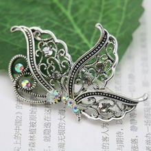 Popular Butterfly Brooches Wedding Crystal Breastpin Rhinestone Luxury brooches for women bouquet Jewelry making Gifts 36*56mm 2024 - buy cheap