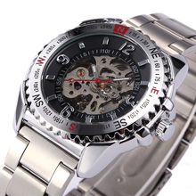 SHENHUA Mens Skeleton Mechanical Watch Automatic Self Winding Relogio Automatico Male Clock Stainless Steel Band Men Wristwatch 2024 - buy cheap