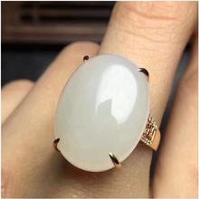 Natual Jade ring Free shipping Natural real Jape 925 sterling silver 13*18 Fine jewelry 2024 - buy cheap