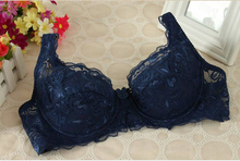 2017 new Plus Size Push Up Bra Sexy Lace Bra Intimate Thin Cup Bras for Women Black Underwear Brassiere Sujetador soutien gorge 2024 - buy cheap