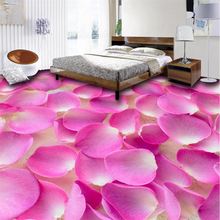 Beibehang piso Personalizado 3d murais bonitas pétalas sala quarto 3D telhas de revestimento pintura decorativa papel de parede 2024 - compre barato