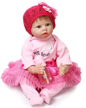 22 inch Soft Like Silicone Reborn Baby Doll Lifelike Realistic Princess Newborn Babies Toys For Girls Gift bebe girl reborn 2024 - buy cheap