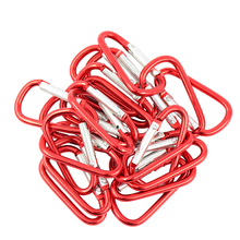 20pcs Buckle Carabiner D Ring Keychain Clip Snap Spring Hook for Outdoor Safety Climbing Equipment Accessories Red 2024 - buy cheap