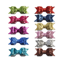 120PCS 9.5cm Newborn DIY Shiny Sequin Hair Bows for Hair Clip Handmade Applique Sequins Hairbows Knot for Girls Hair Accessories 2024 - buy cheap