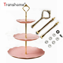 Transhome-soporte de placa para cupcakes de 2/3 niveles, soporte de Metal (placa no incluida), soporte de placa de fiesta de boda para pastel, herramientas para colocar frutas 2024 - compra barato