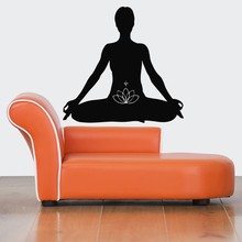 Hot Sale Home Wall Decoa Wall Decal Yoga Meditation Wall Sticker Removable Wall Mural Vinyl Art Room Decoration Wallpaper Y-366 2024 - buy cheap