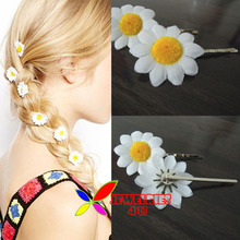 2014 Barrettes Fashion Handmade Artificial Sun Flower women's Hair pin clips accessories 2pieces/lot 2024 - buy cheap