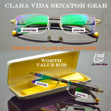 2019 Claravida Men Titanium Senator Antireflective Coated Aspherical Briller Reading Glasses+1.0 +1.5 +2.0 +2.5 +3.0 +3.5+4.0 2024 - buy cheap
