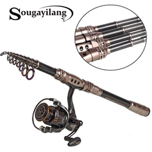 Sougayilang 1.8-3m Telescopic Fishing Rod with Spinning Fishing Reel Spinning Fishing Rod Reel Combo Fishing Tackle De Pesca 2024 - buy cheap