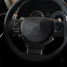Fibra de carbono volante do carro decorativo etiqueta do carro para lexus is250 300h auto interior estilo do carro acessórios 3d adesivos 2024 - compre barato