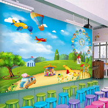 Sob encomenda Da Foto Papel De Parede 3D Parque Dos Desenhos Animados Crianças Quarto Quarto Decoração Da Parede Pintura Mural Da Parede Papel De Parede Para Crianças Quarto Moderno 2024 - compre barato