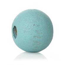 DoreenBeads Wood Spacer Beads Round Skyblue About 8mm( 3/8") Dia, Hole: Approx 2.1mm-2.6mm, 80 PCs 2024 - buy cheap