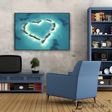 Beach 3D Room Wallpaper Landscape Canvas Prints Modern Painting Posters Wall Art Pictures For Living Room Decoration No Frame 2024 - buy cheap