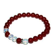 Semi Precious Stone Bracelet Mala Jewelry Red Beads Beaded Energy Bracelet Healing Bracelet For Women Girl Gift 2024 - buy cheap