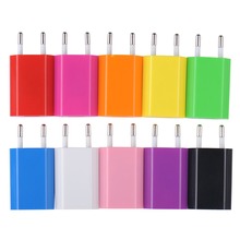 Travel EU Plug USB Wall Charger 5V 1A  Home Wall Charger Adapter for Samsung Galaxy S5 Note 4/Edge LG Xiaomi Charger Candy Color 2024 - buy cheap