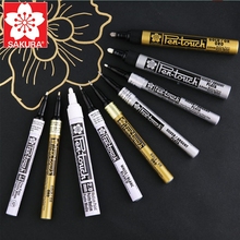 9pcs Sakura Gold Silver White Oily Permanent Waterproof Paint Mark Pen 0.7mm/1mm/2mm Tires CD Glass Drawing Markers Stationery 2024 - buy cheap