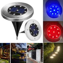 9LED Solar Power Buried Light Pathway Ground Lawn Yard Outdoor Night Garden Lamp 2024 - buy cheap