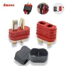 2pair/Lot Amass new slip sheathed T plug Deans connectors With Sheath Housing for RC Lipo Battery 20% off 2024 - buy cheap