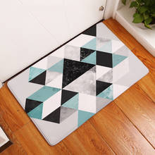 Comwarm new arrive welcome home hallway door mat colored triangle geometric castle carpets flannel anti slip waterproof mats 2024 - buy cheap