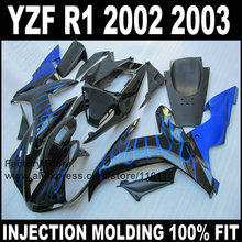Molde de injeção completa carenagens kits para yamaha yzf r1 2002 2003 r1 02 03 chama azul abs carenagem peças 2024 - compre barato
