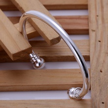 Silver color exquisite luxury gorgeous fashion Bangle cute bracelet  temperament charm Silver jewelry birthday gift B027 2024 - buy cheap