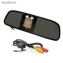 4.3" TFT LCD Color Screen 4.3 inch Car Mirror Monitor Rearview Camera And mini Universal Car Rear View Parking Assistance Camera 2024 - buy cheap