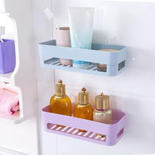 Wall Mounted Plastic Bathroom Storage Rack Makeup Organizer Shower Cosmetic Shelf Kitchen Holder 2024 - buy cheap