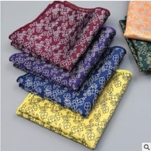 25*25CM Men's Vintage Floral Paisley Silk Handkerchief Pocket Square Fashion Men Hanky For Wedding Party Chest Towel 2024 - buy cheap