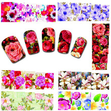 1500Sheets New Flower Bows Water Transfer Sticker Nail Art Decals Nails Wraps Temporary Tattoos Watermark Nail Tools XF1372-1391 2024 - buy cheap