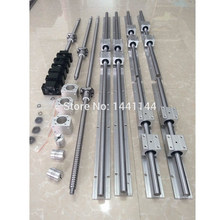 SBR20 SBR16 Set linear guide Rail + SFU1605 ballscrew set + BK12/BF12 + Nut housing + Coupler CNC parts 2024 - buy cheap
