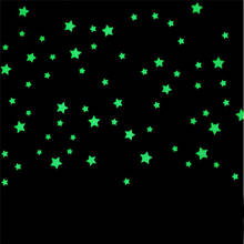 100 шт. Детские спальные флуоресцентные светящиеся в темноте Звездные настенные наклейки светящиеся звезды наклейки лучший подарок для детей 2024 - купить недорого