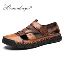BIMUDUIYU Big Size 38-48 Men Sandals Summer Outdoor Male Shoes High Quality Beach Sandals Breathable Casual Shoes Sneakers 2024 - buy cheap