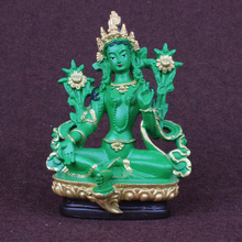 Green Tara, Tantric statues, resin small statues, buddha statue, buddhism, buddhist, figure, figurine, about 13.5CM height~ 2024 - buy cheap