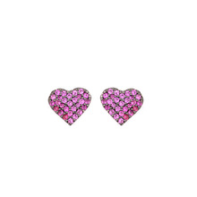 UMGODLY Fashion Luxury Brand Full Micro Cubic Zirconia Heart Shape Stud Earrings Women Fashion Yao Chen Collection Jewelry 2024 - buy cheap