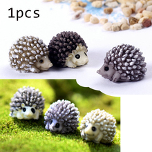 1pc Cute Mini Artificia Hedgehog With Red Dot Mushroom Miniatures Fairy Garden Gnomes Moss Terrarium Resin Crafts Decorations 2024 - buy cheap