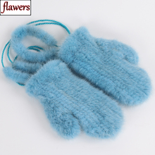 New Russian Women Good Elastic Real Mink Fur Gloves Lovely Lady Mink Fur Gloves Winter Warm Luxury Knitted Natural Fur Mittens 2024 - buy cheap